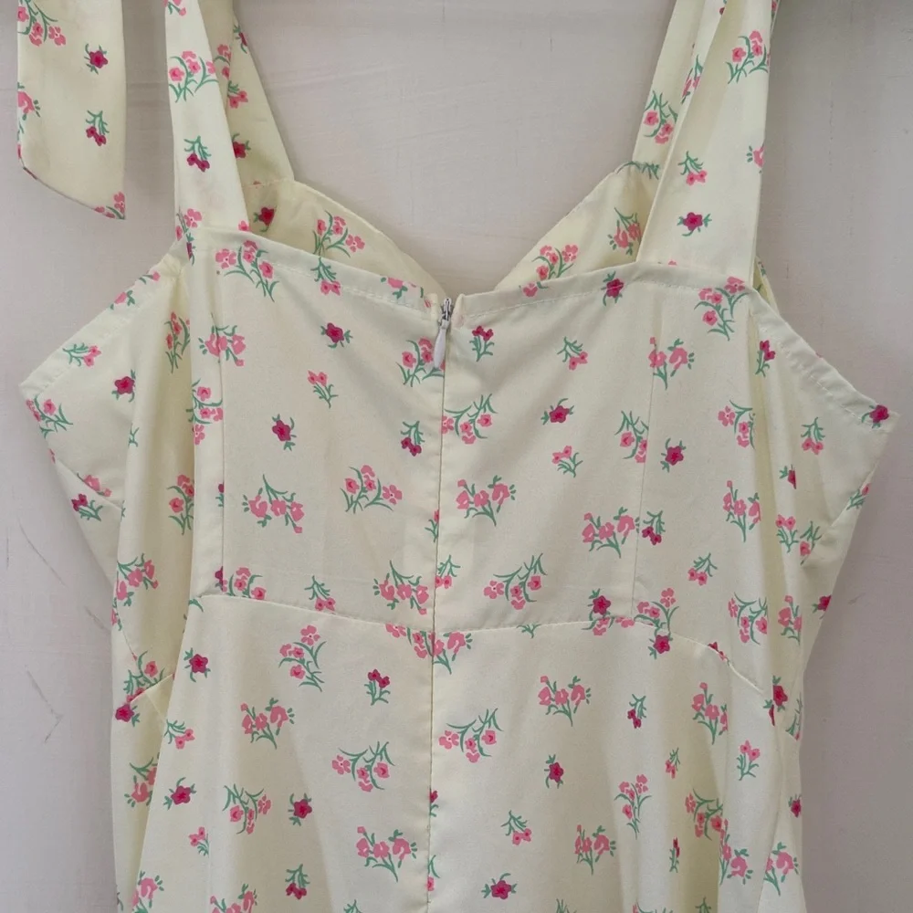 Cottagecore Floral Yellow Dress Women’s Small - Picture 5 of 12